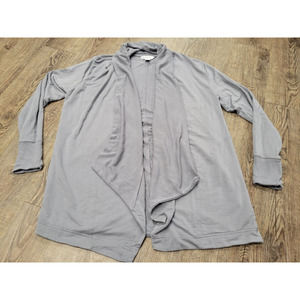 Athleta Steel Blue Gray Pranayama Restore Wrap M Cardigan Stretch Soft Sweater